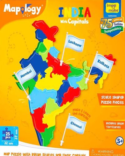 Mapology- India with Capitals